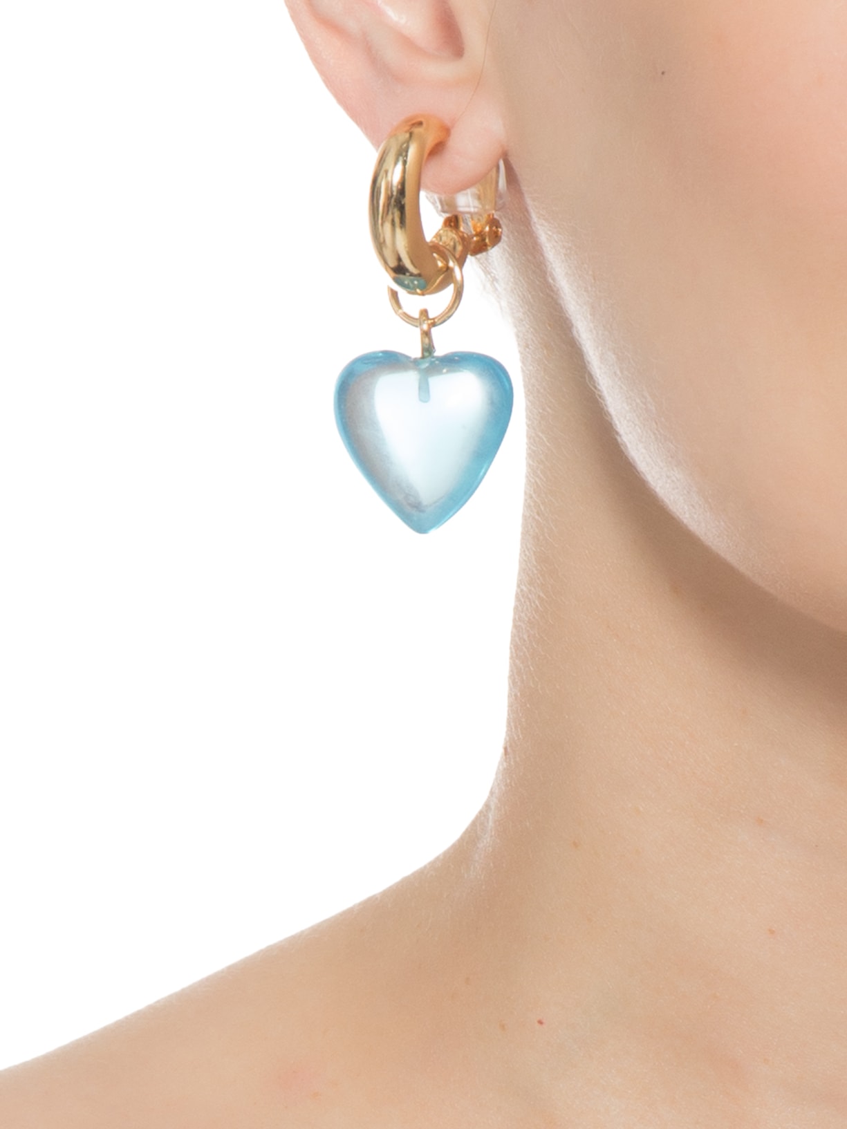 Brinco Feminino Argola água Coração Em Metal Ouro Rosana Bernardes + Maria Braz