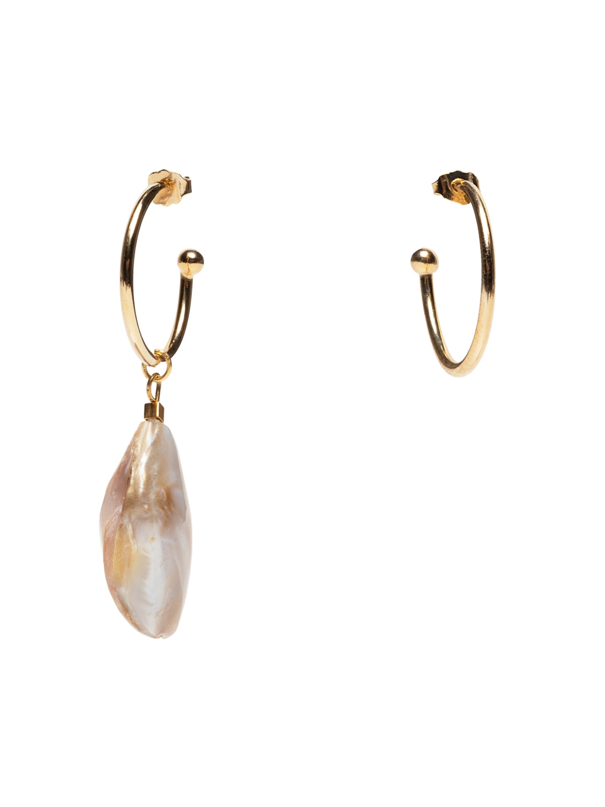 Brinco Feminino Argola Concha Una - Dourado