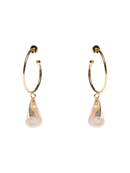 Brinco Feminino Argola Conchário - Dourado