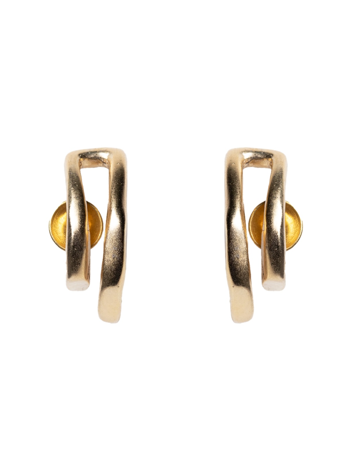 Brinco Feminino Argola Dupla Orgânica - Dourado