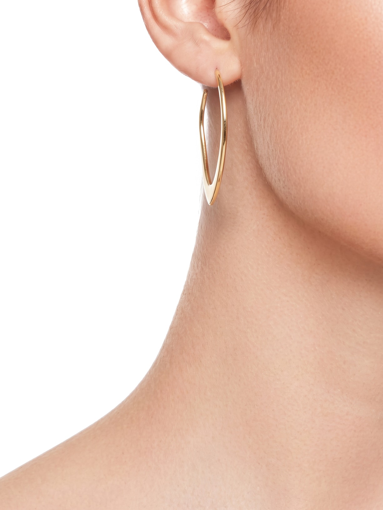 Brinco Feminino Argola Fio Angular Dourado Lenny Niemeyer