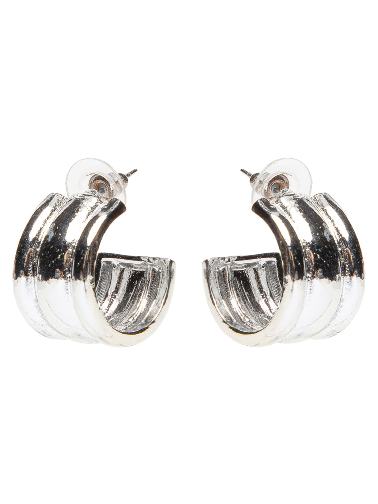 Brinco Feminino Argola Grossa Prateado Basiq