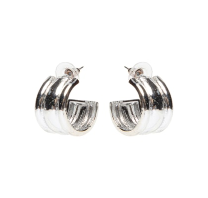 Brinco Feminino Argola Grossa - Prateado
