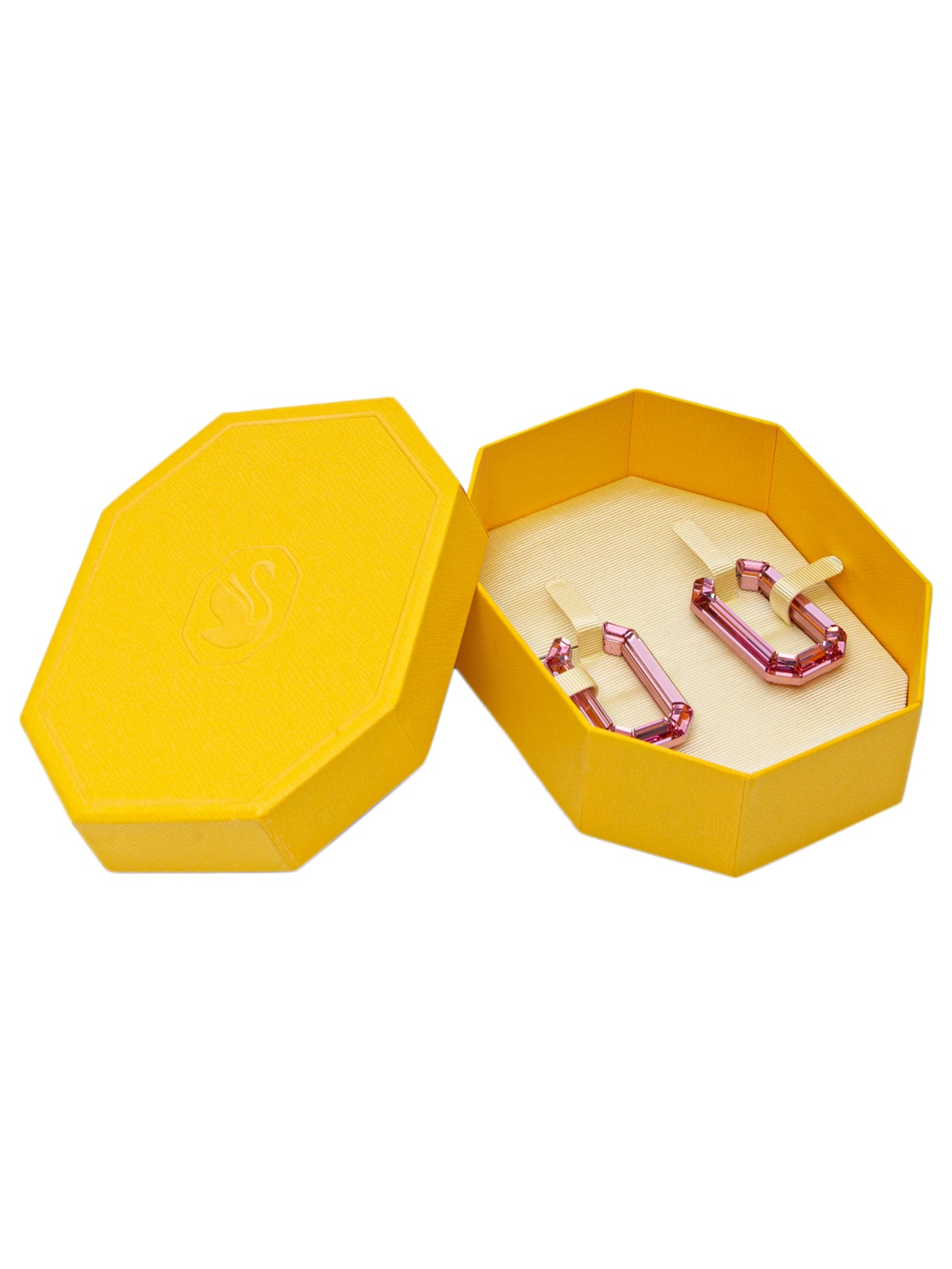 Brinco Feminino Argola Lucent Rosa Swarovski