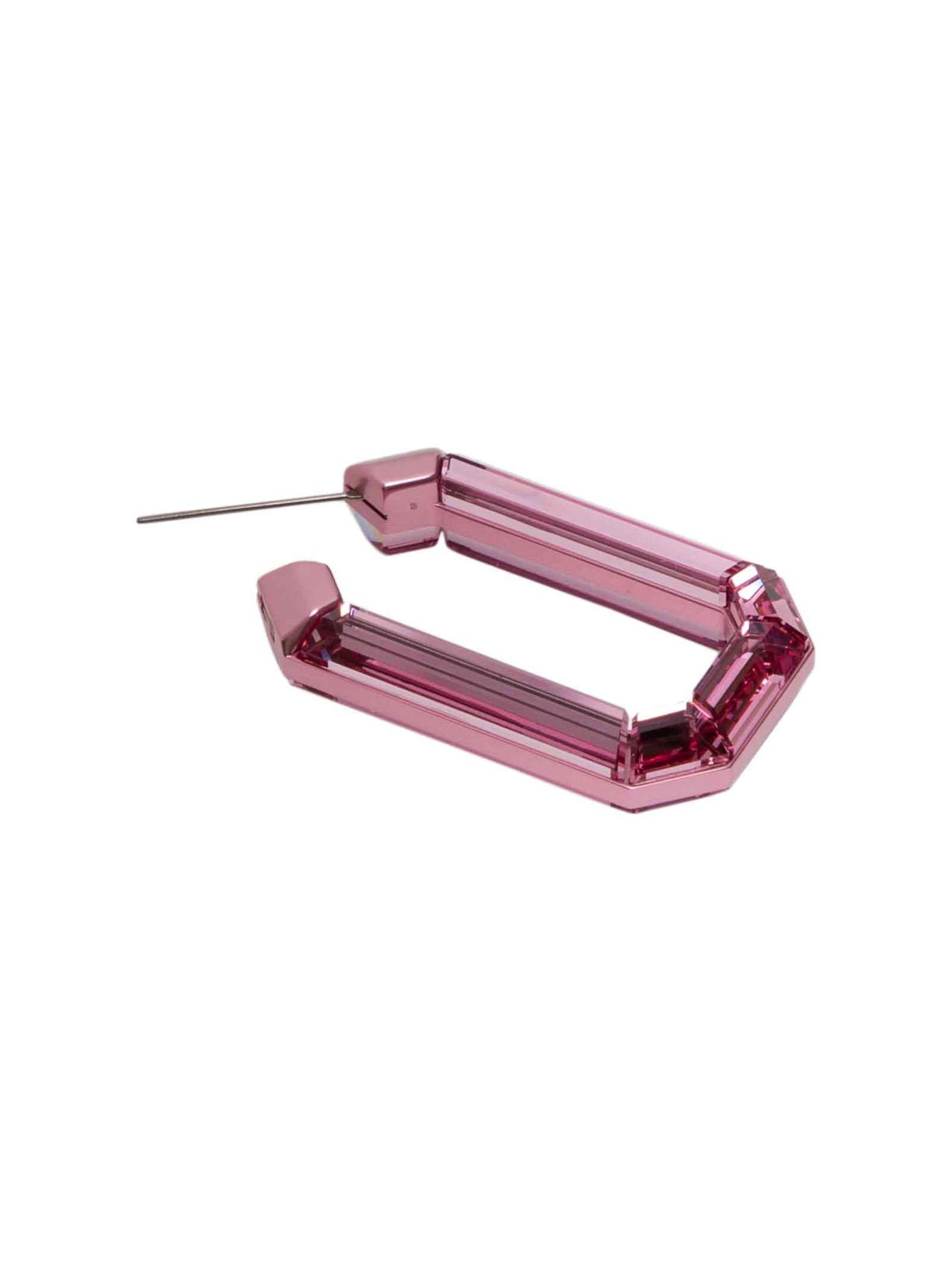 Brinco Feminino Argola Lucent Rosa Swarovski