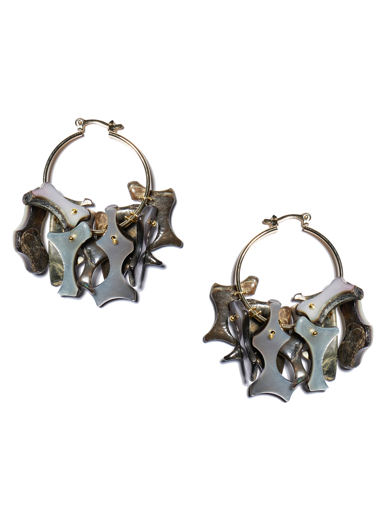 Brinco Feminino Argola Madre Pérola Preto Lool