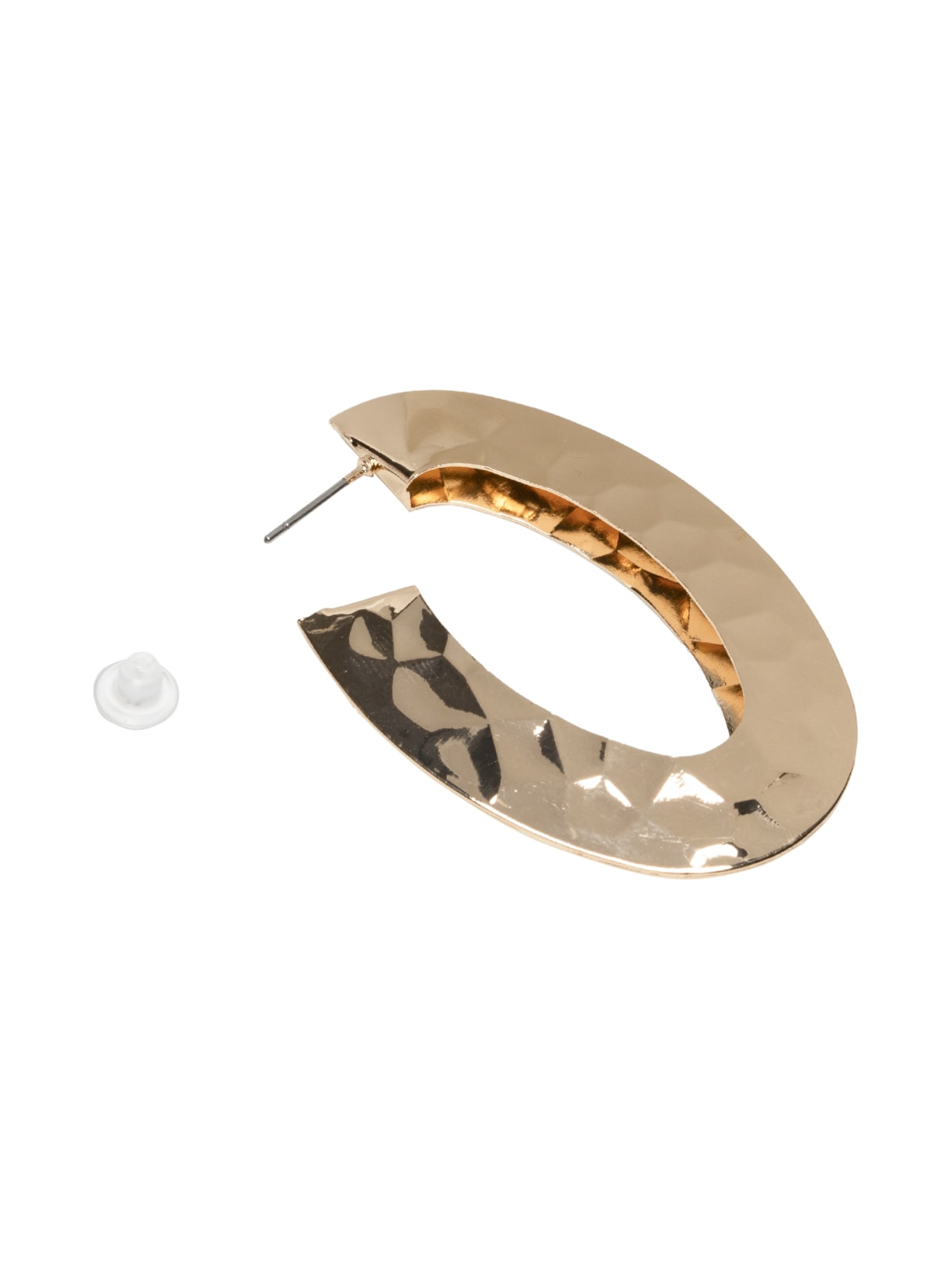 Brinco Feminino Argola Martelada Dourado Market 33