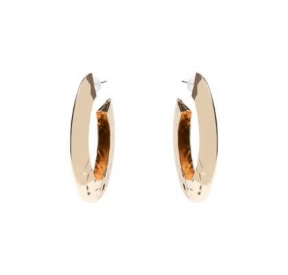 Brinco Feminino Argola Martelada - Dourado