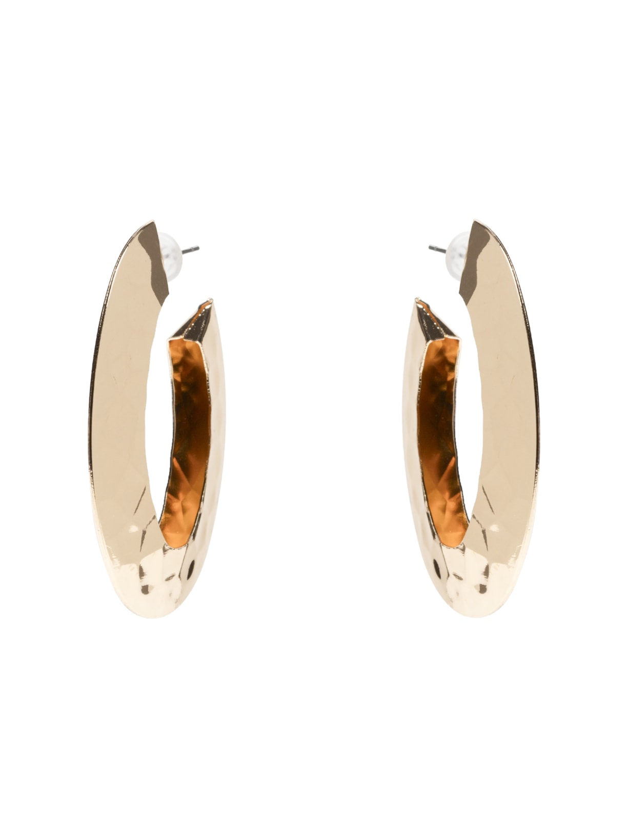 Brinco Feminino Argola Martelada - Dourado