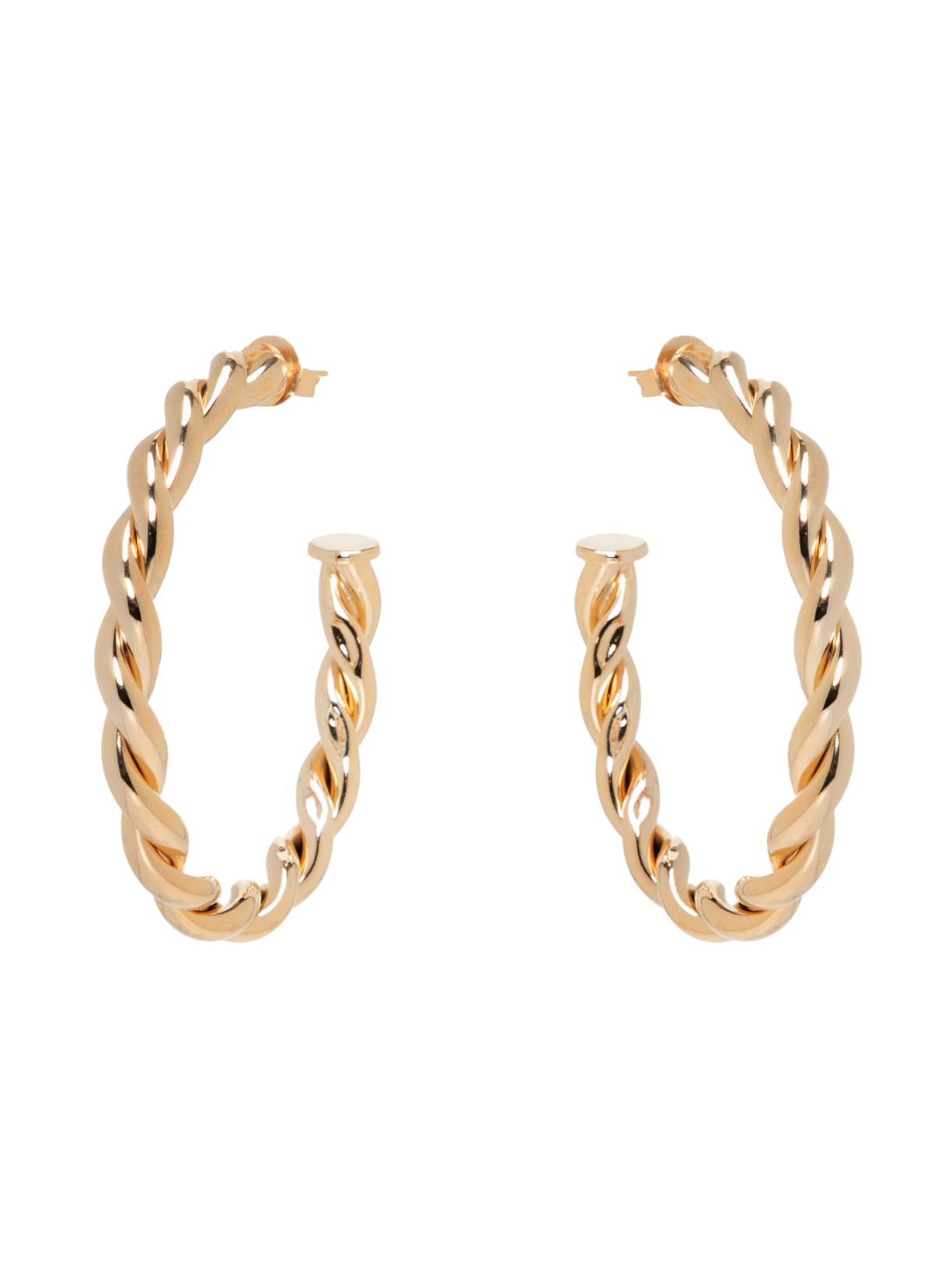 Brinco Feminino Argola Metal Torcido - Dourado