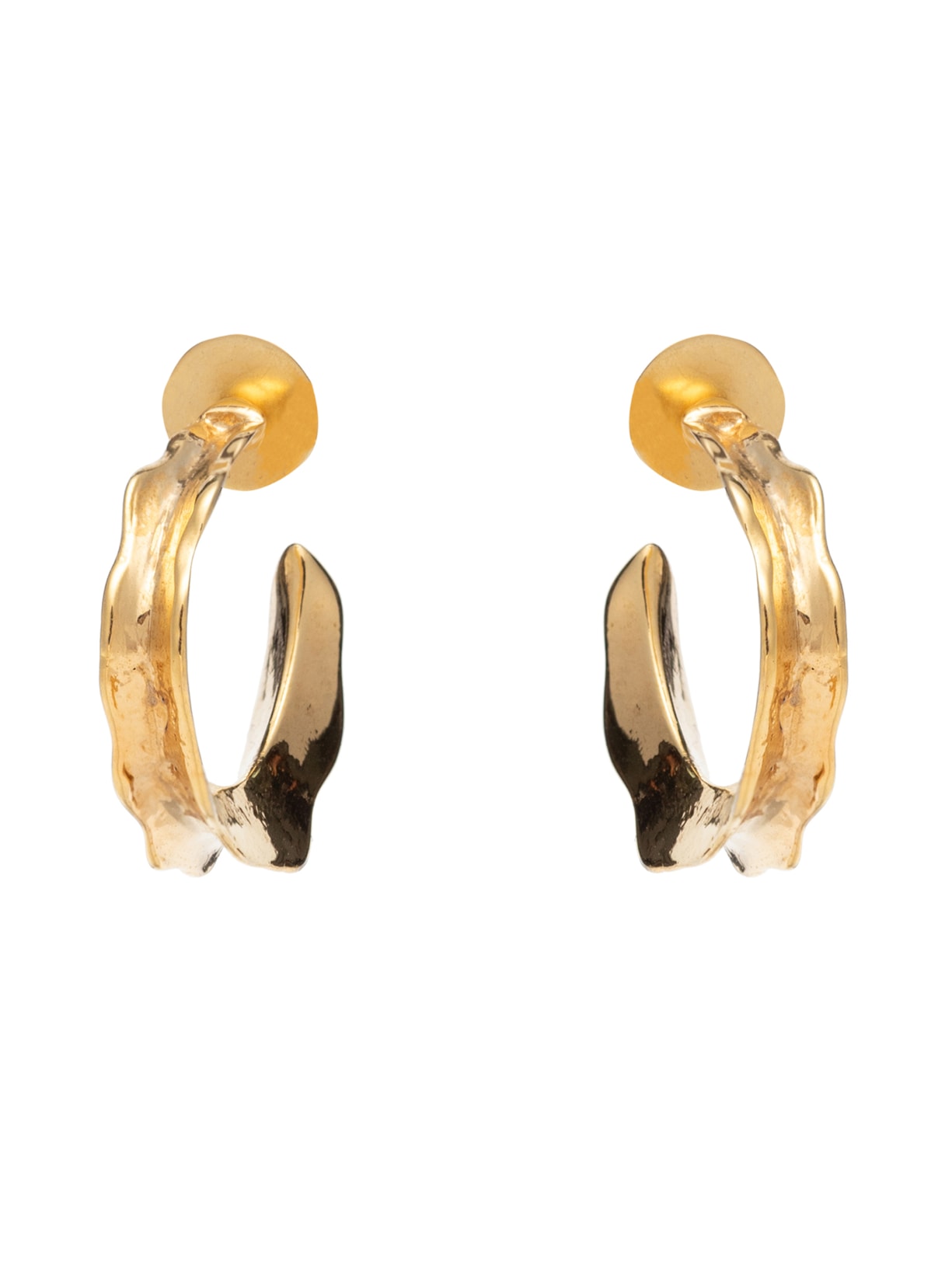 Brinco Feminino Argola Onda P - Dourado