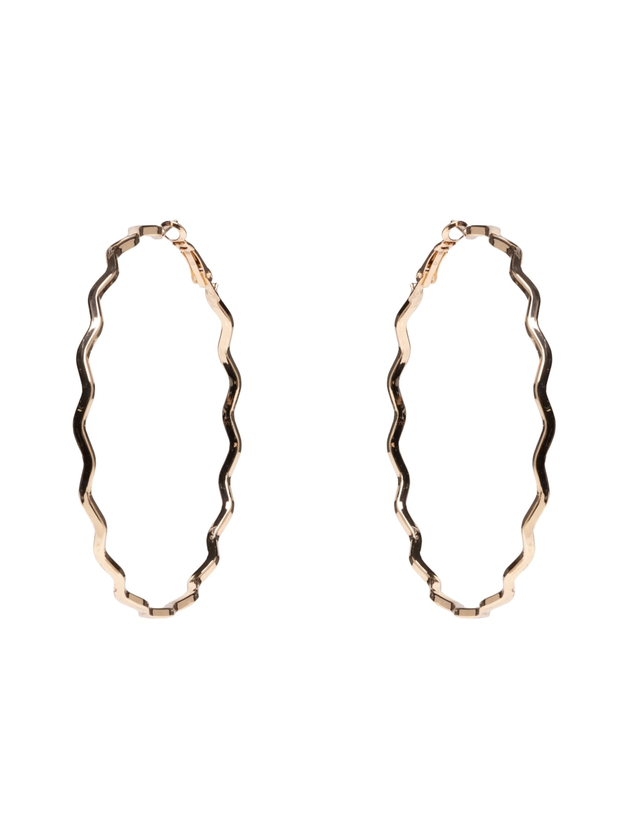 Brinco Feminino Argola Ondulada - Dourado