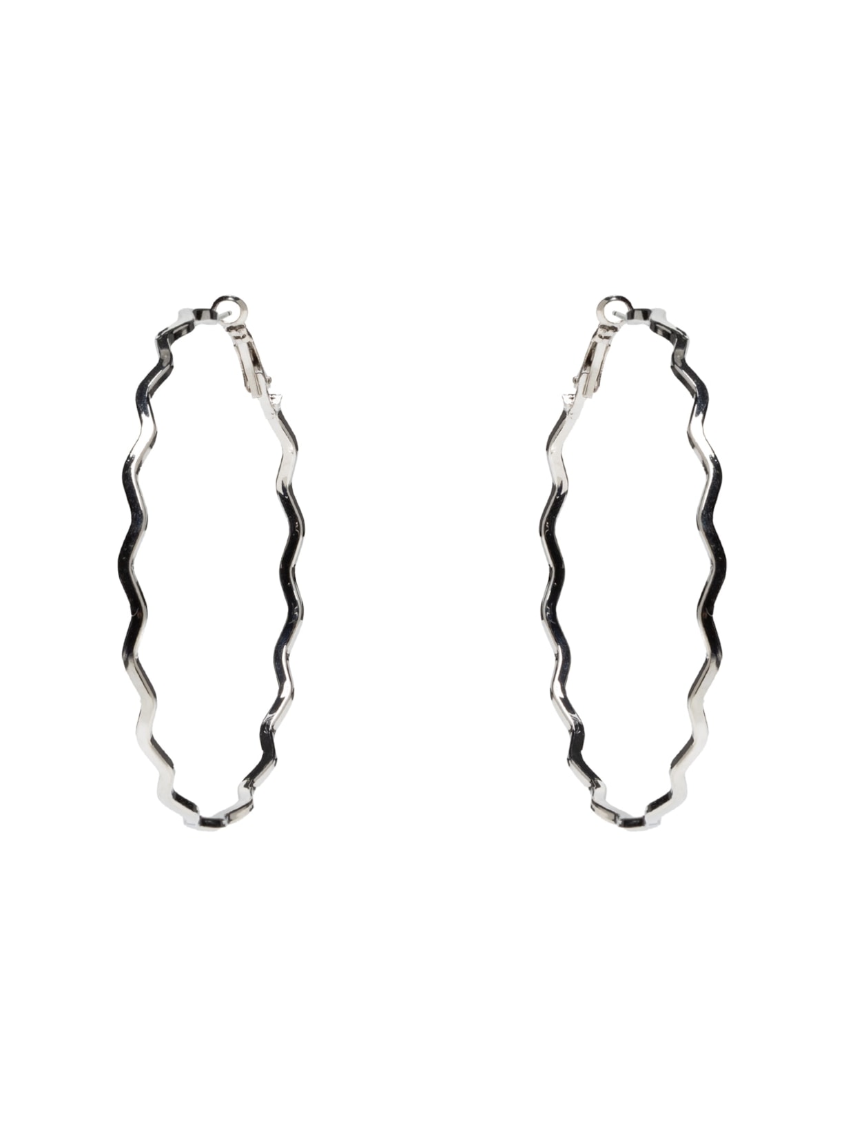 Brinco Feminino Argola Ondulada - Prateado