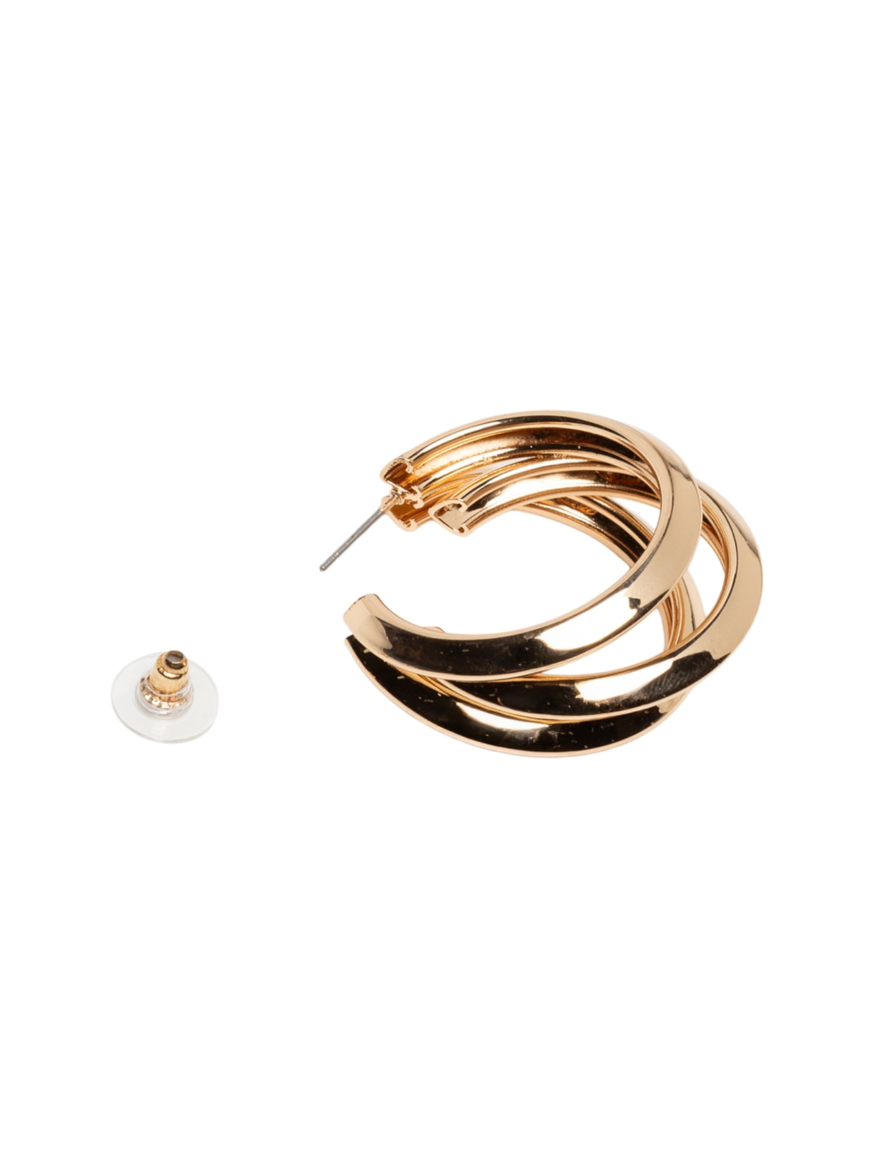 Brinco Feminino Argola Orgânica Dourado Market 33