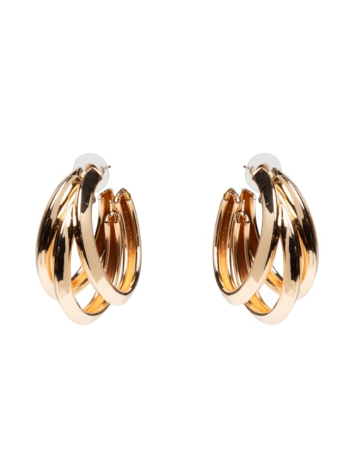 Brinco Feminino Argola Orgânica - Dourado