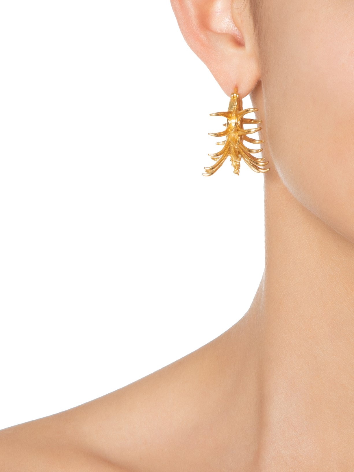 Brinco Feminino Argola Ouriço Dourado Koralle