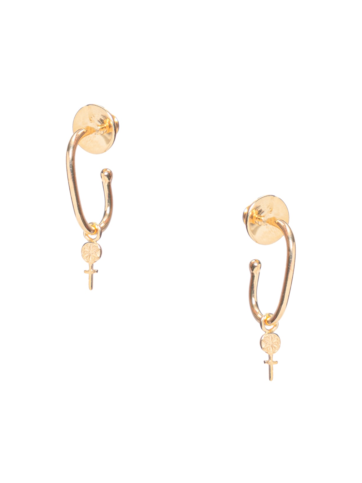 Brinco Feminino Argola Símbolo Mulher Em Metal - Ouro