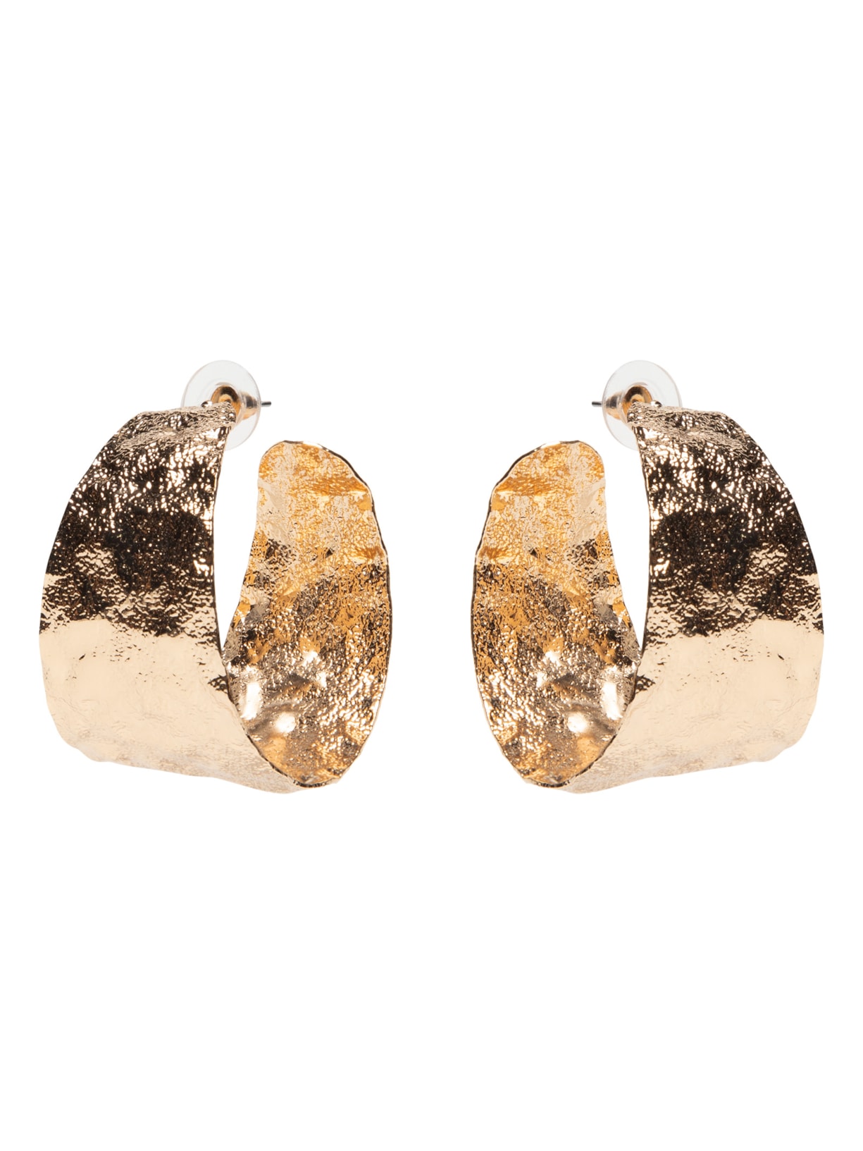 Brinco Feminino Argola Texturizada Dourado Market 33