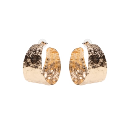 Brinco Feminino Argola Texturizada - Dourado