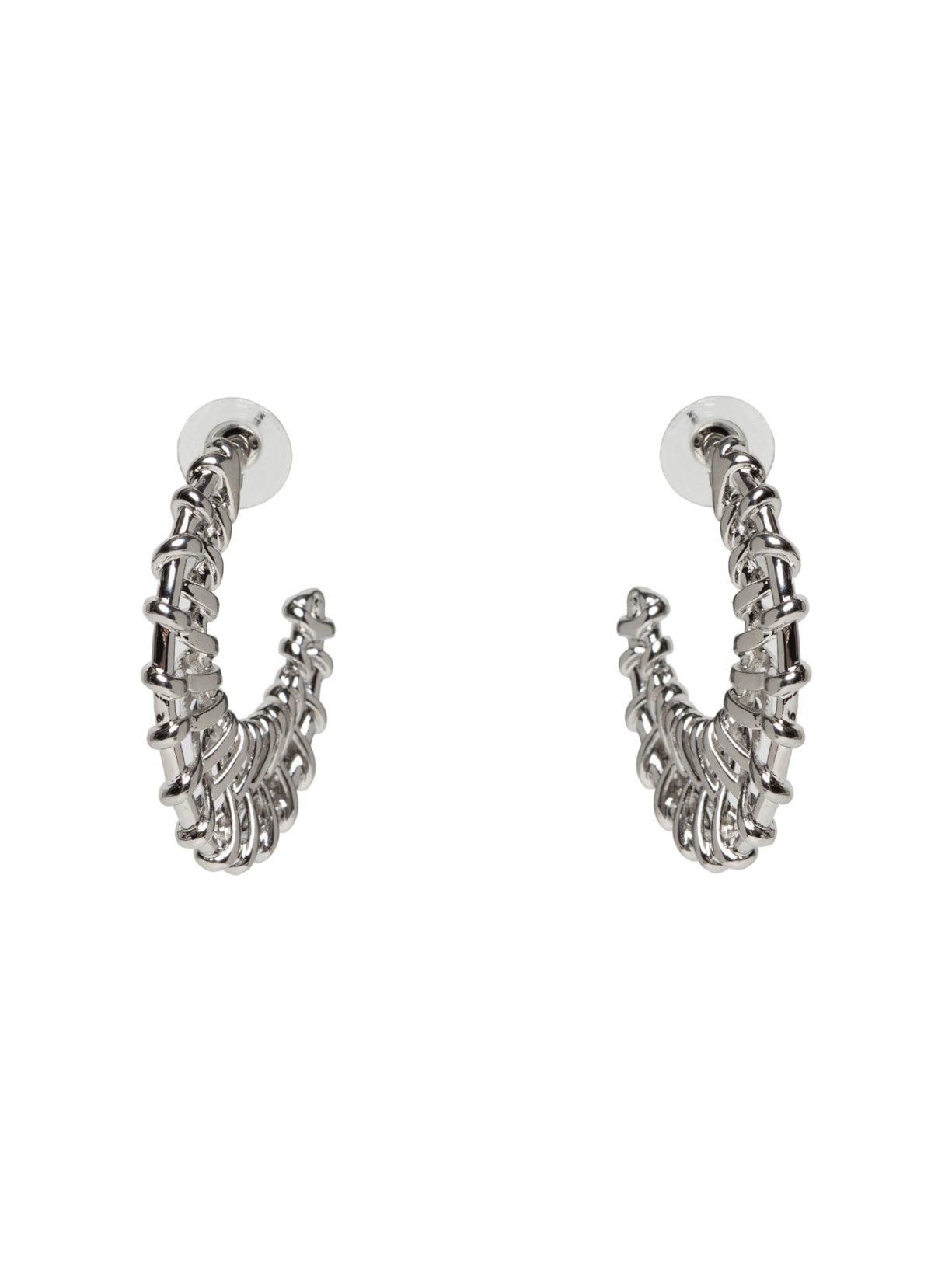 Brinco Feminino Argola Texturizada - Prateado