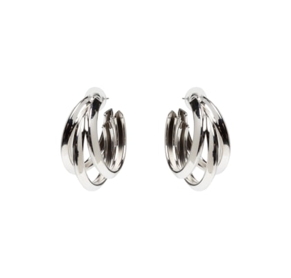 Brinco Feminino Argola Tripla - Prateado