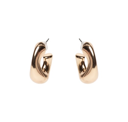 Brinco Feminino Argolas Orgânicas - Dourado