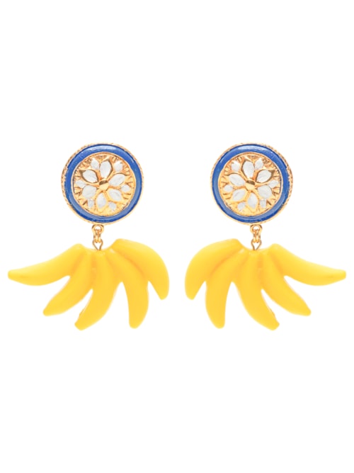 Brinco Feminino Banana - Amarelo