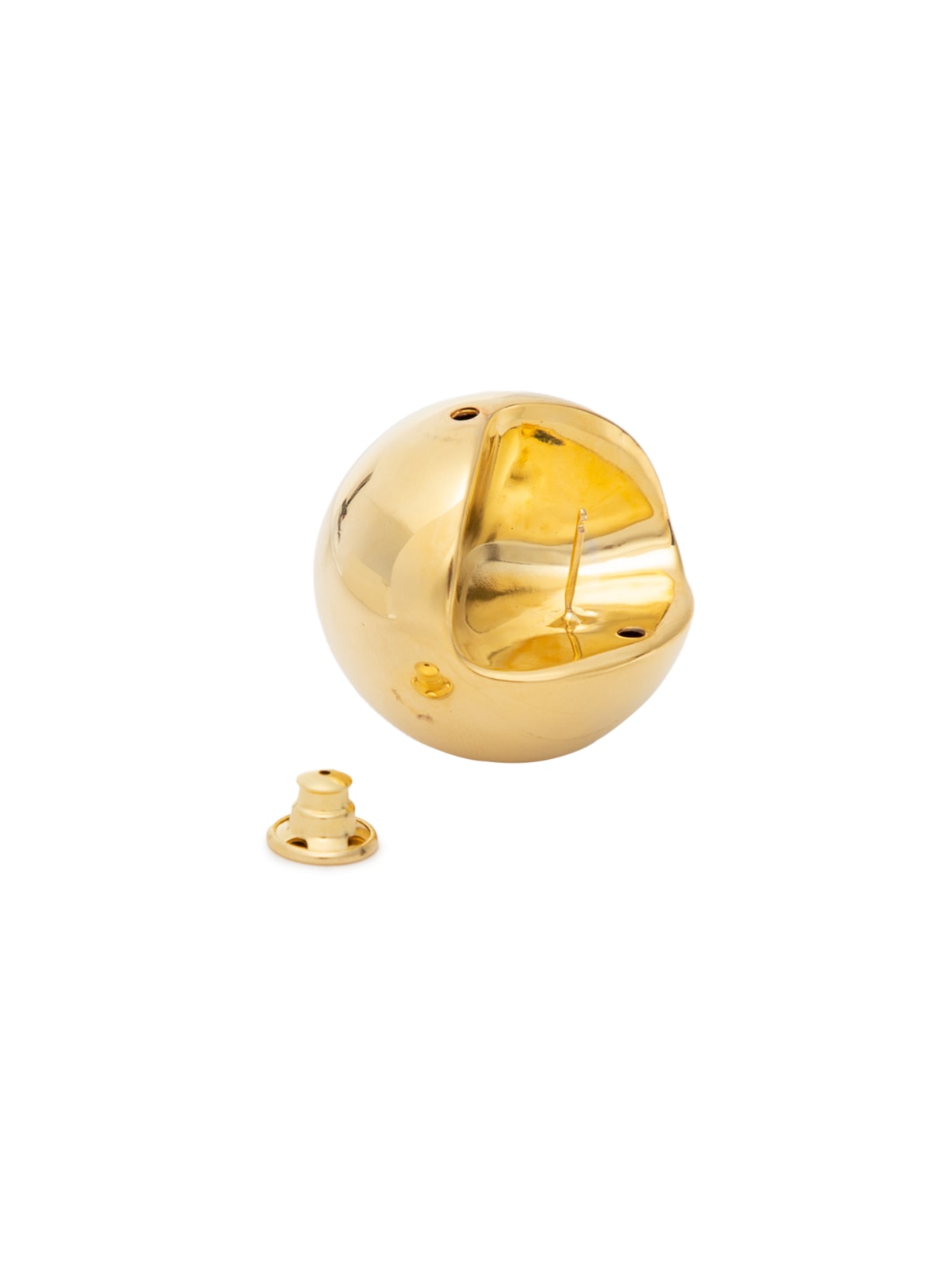 Brinco Feminino Bola 3D Arpoador Dourado Nádia Gimenes