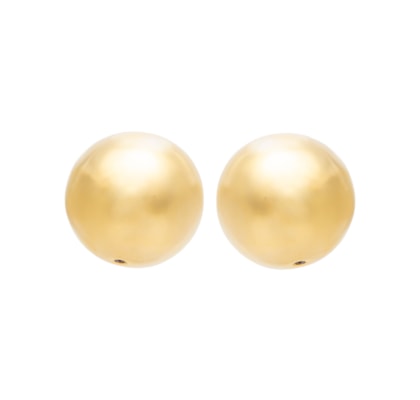Brinco Feminino Bola 3D Arpoador - Dourado