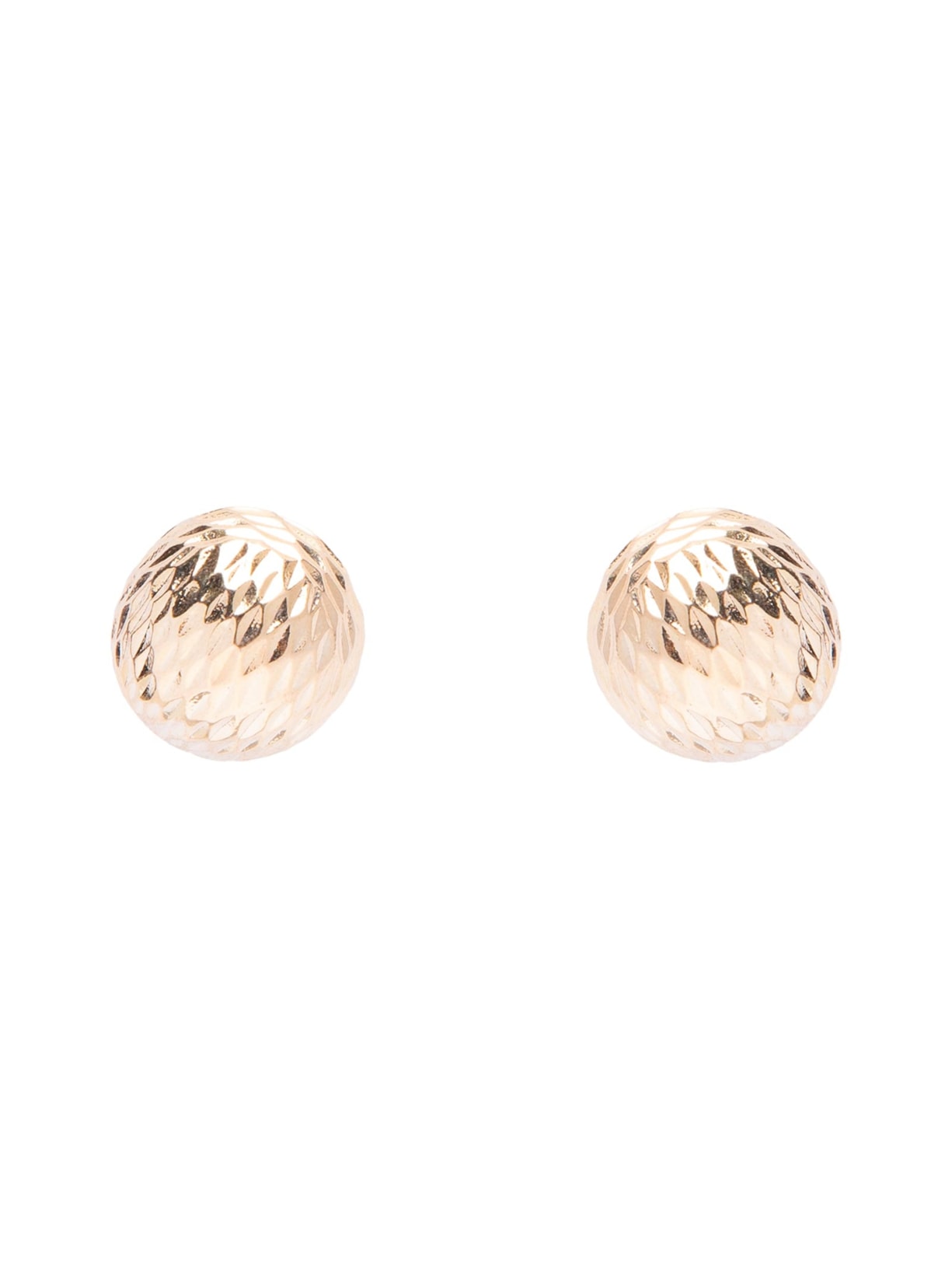 Brinco Feminino Bola Textura - Dourado