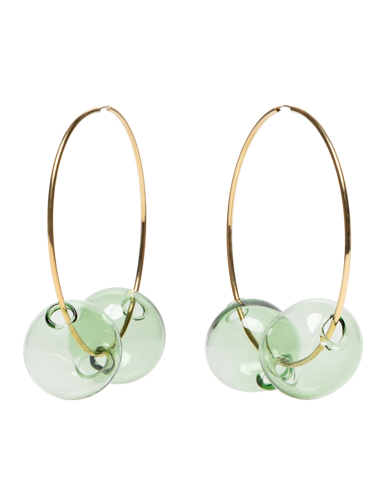 Brinco Feminino Bolha Dupla - Verde