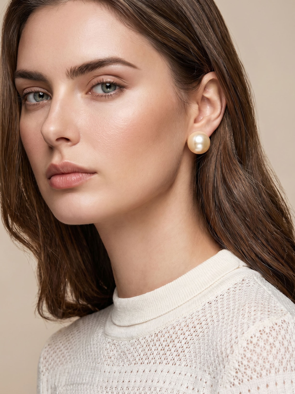 Brinco Feminino Botão Brillant 14 MM Dourado Nádia Gimenes