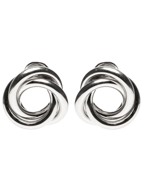 Brinco Feminino Botão Ficcção P - Prata
