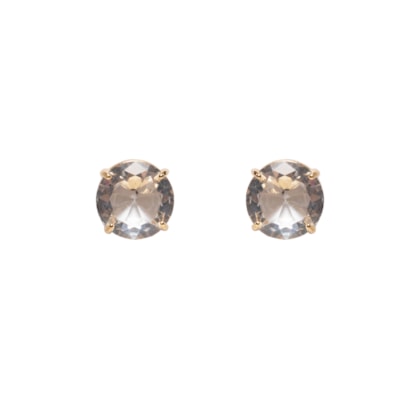 Brinco Feminino Botão Galeria 12MM - Dourado