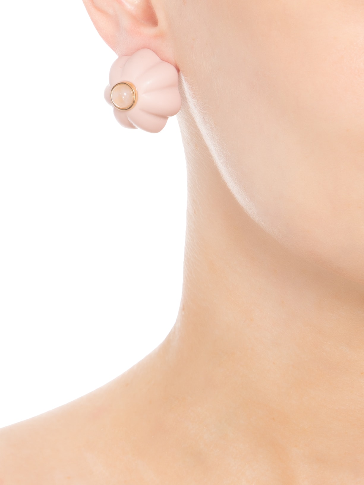 Brinco Feminino Botão Gomo Rosa Lool + Lele Saddi