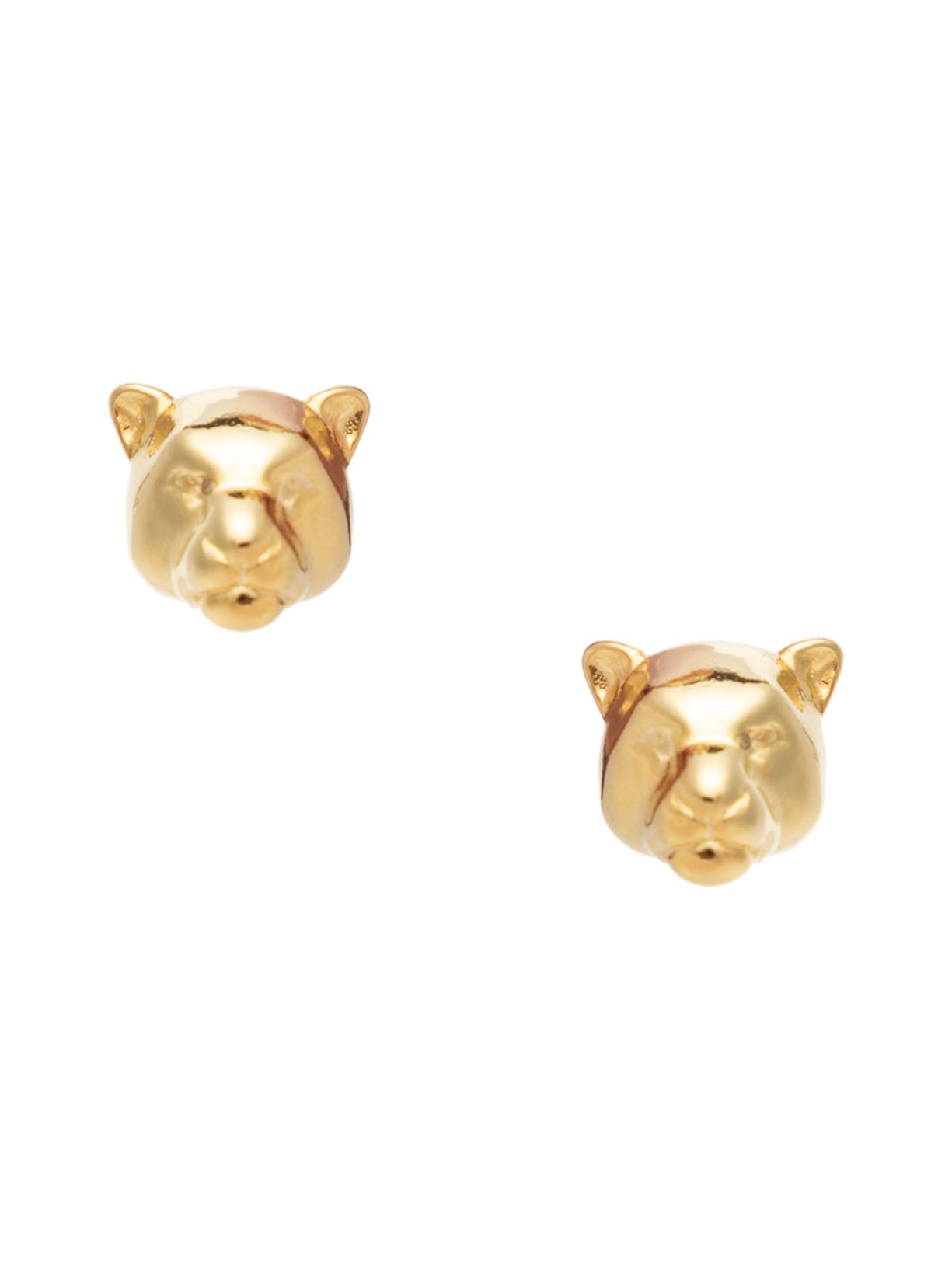 Brinco Feminino Botão Mini Leopardo - Dourado