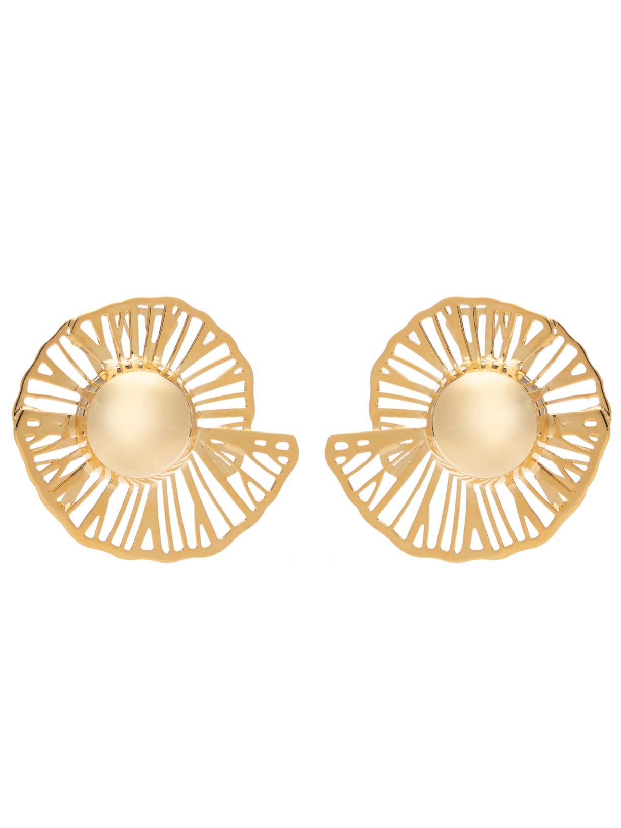 Brinco Feminino Botão Mood Em Metal - Dourado