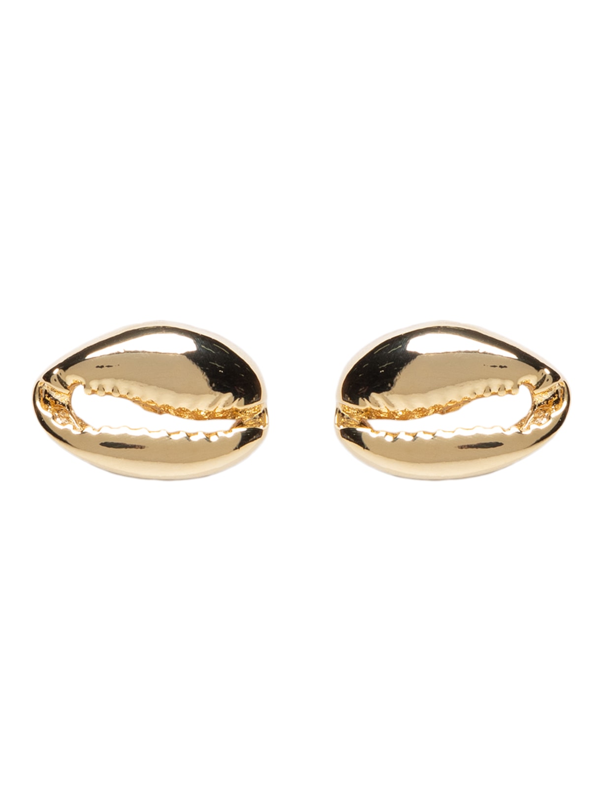 Brinco Feminino Botão New Búzio Dourado Nádia Gimenes
