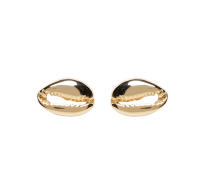 Brinco Feminino Botão New Búzio - Dourado