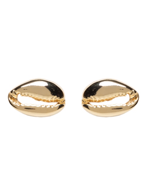Brinco Feminino Botão New Búzio - Dourado