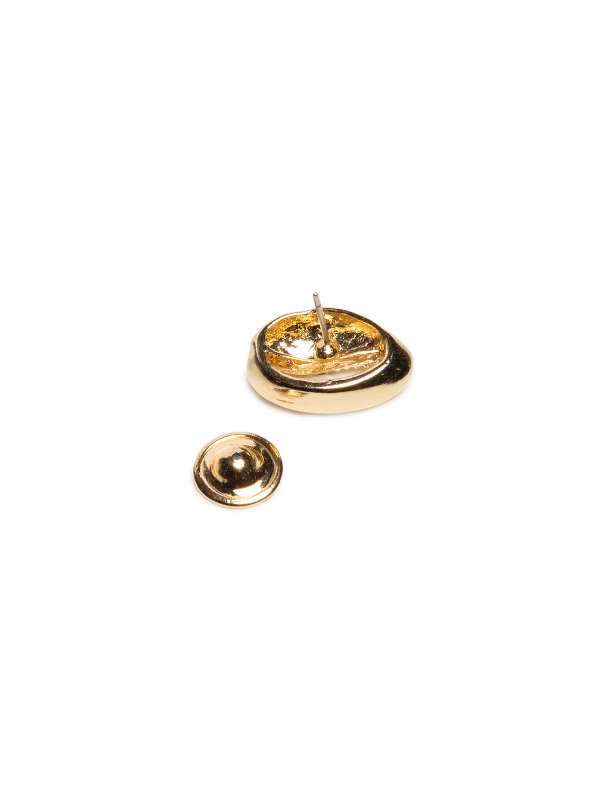 Brinco Feminino Botão New Búzio Dourado Nádia Gimenes