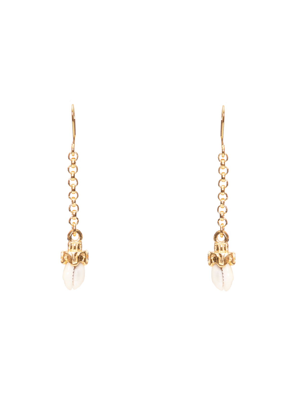 Brinco Feminino Búzios Pendurado Dourado Julia Gastin