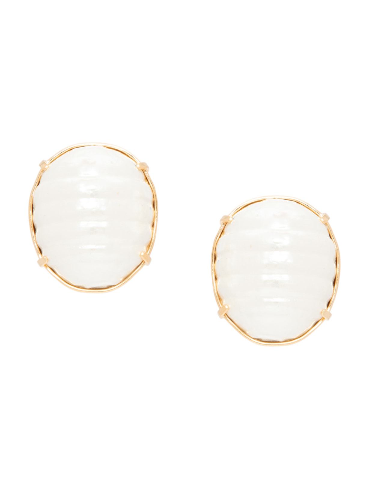 Brinco Feminino Cabochon Pérola Off White Lool