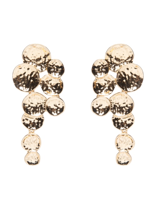 Brinco Feminino Cascata Martelado - Dourado