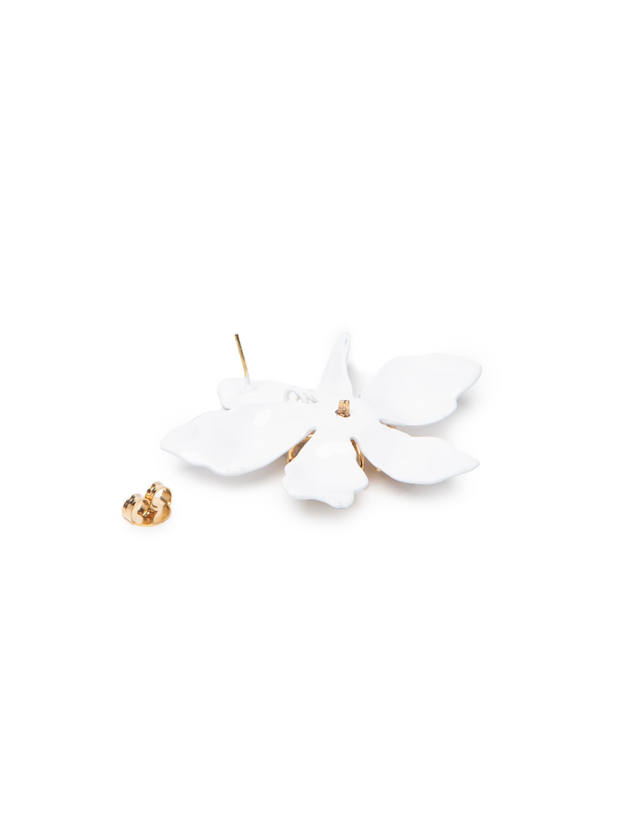 Brinco Feminino Cattleya Branco  Isa Bahia