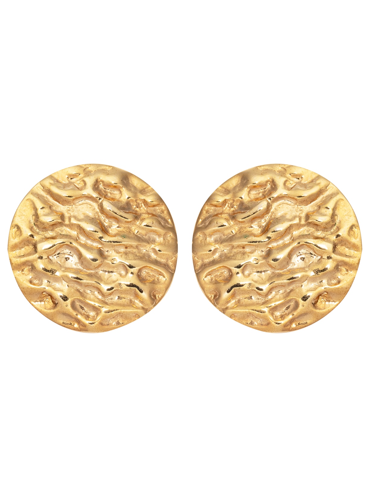 Brinco Feminino Circulo Martelado - Dourado