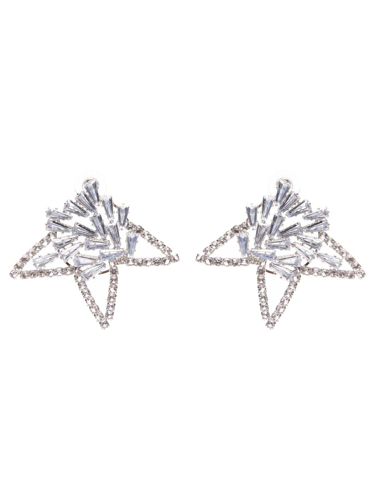 Brinco Feminino Com Strass - Prata