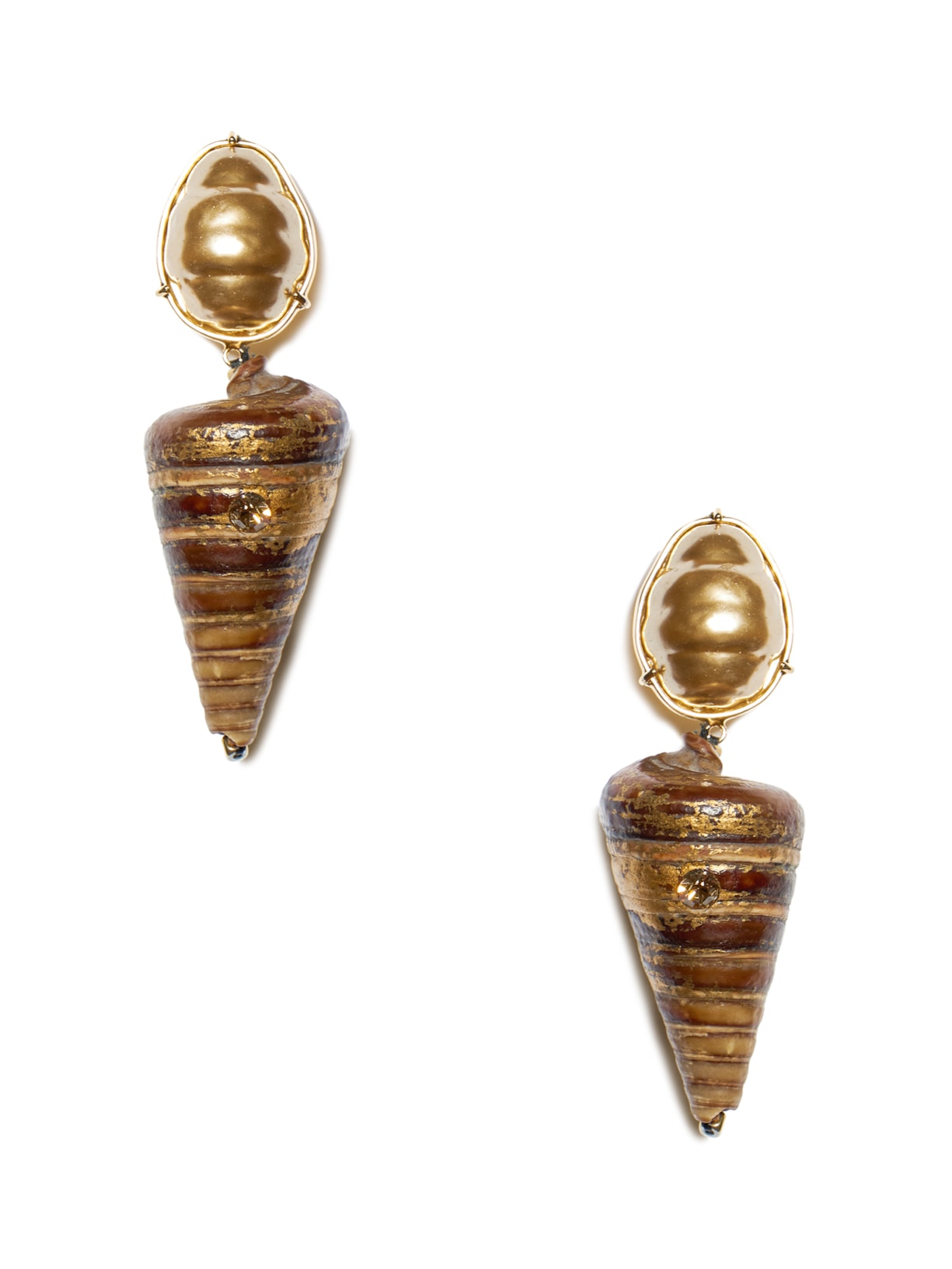 Brinco Feminino Concha Cone - Dourado