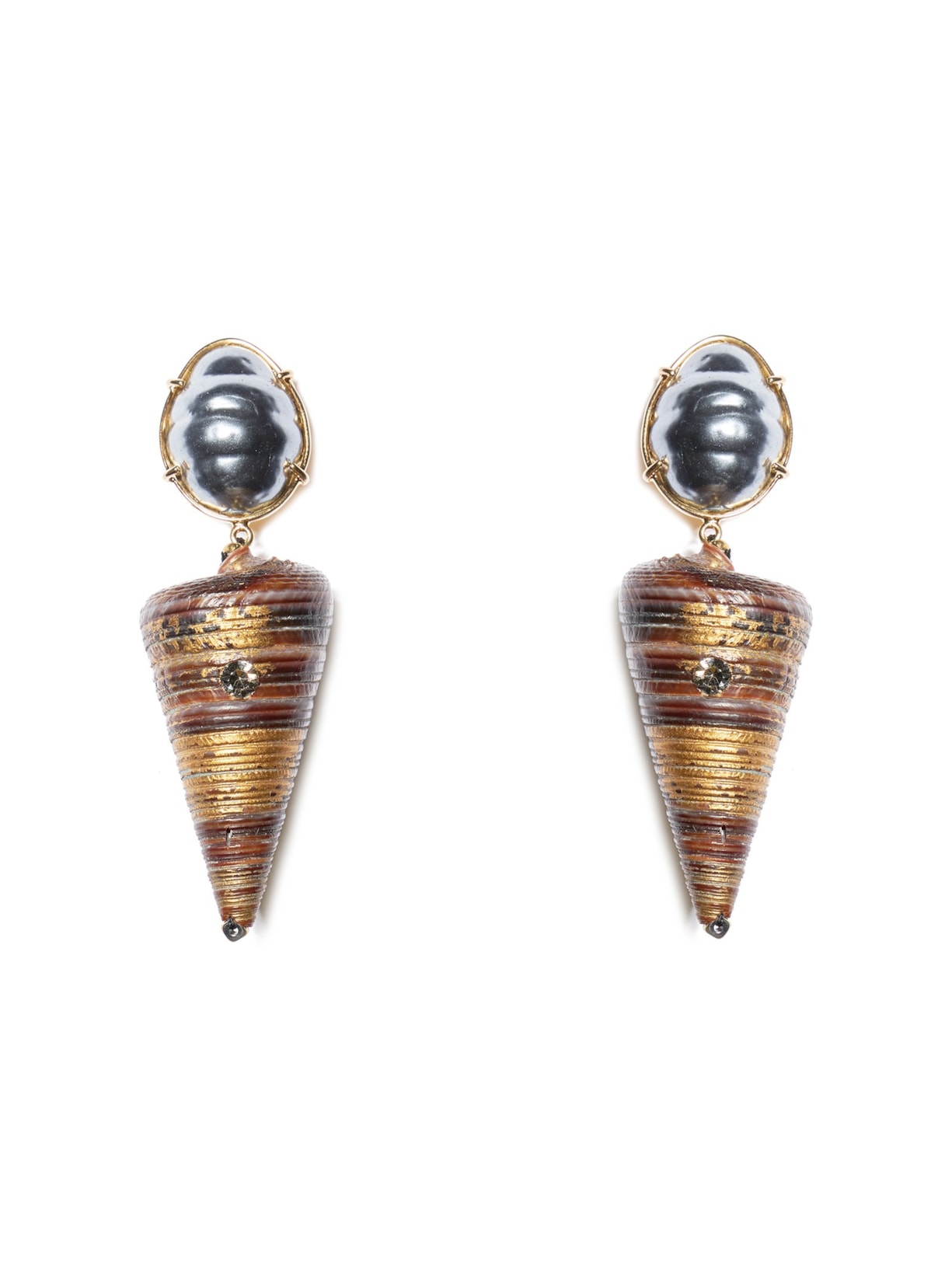 Brinco Feminino Concha Cone - Dourado