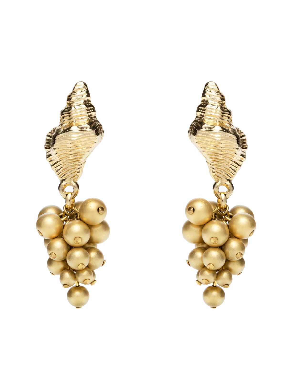 Brinco Feminino Concha Pressão - Dourado